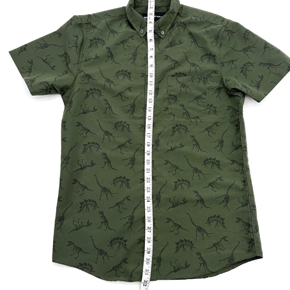 Molokai Surf Co. ~ Men's ~ Dark Green Shirt ~ Dinosaur Design~ M - Picture 5 of 7